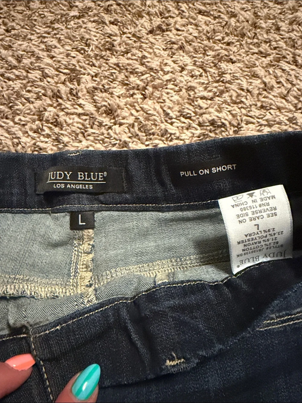 Judy Blue Indigo Cuffed Denim Shorts